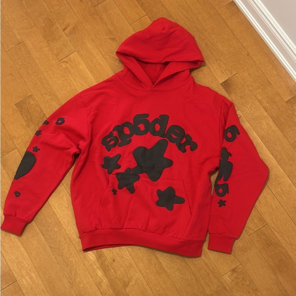 Sp5der Beluga Red/Black Hoodie, Size L, BRAND NEW